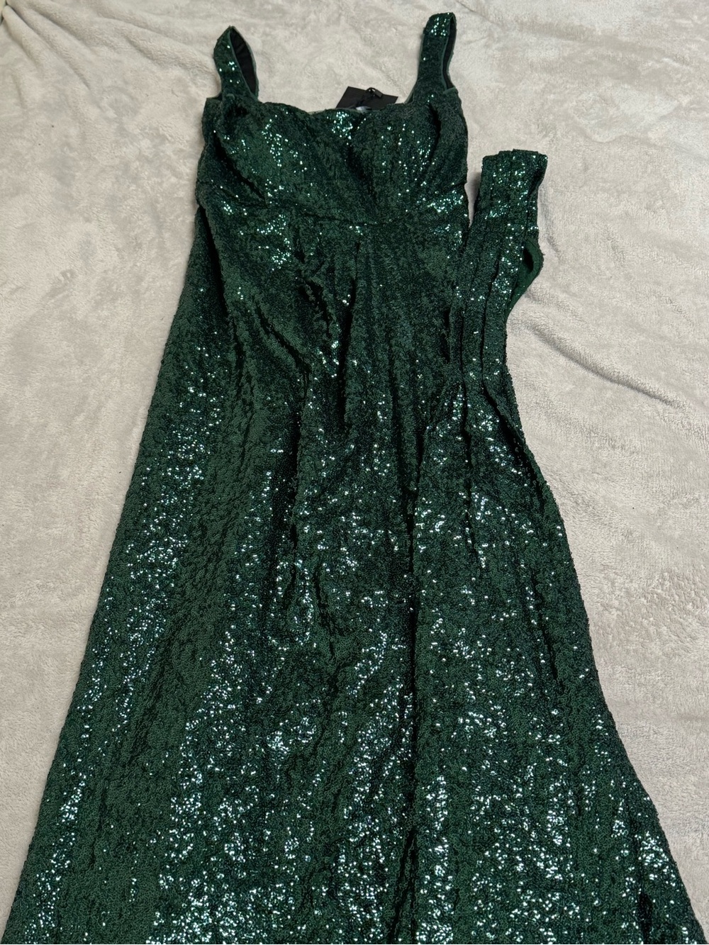 Emerald Green Sequin Maxi Dress - Women